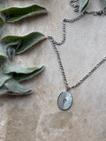 Pāua Whetū Silver Necklace pendant close-up