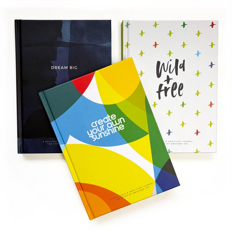 Three Resilient ME gratitude journals for teens