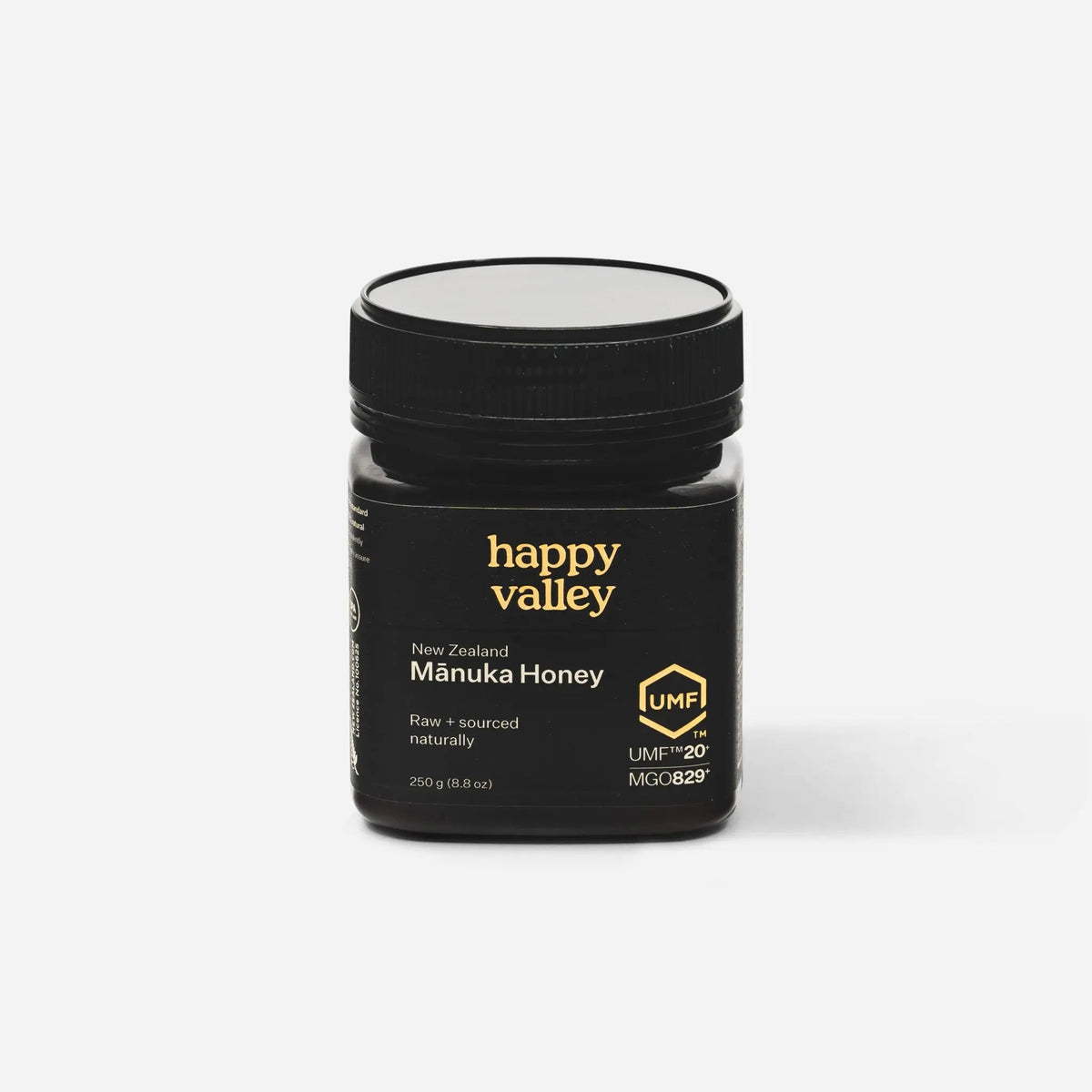 Happy Valley Mānuka Honey UMF 20+ jar