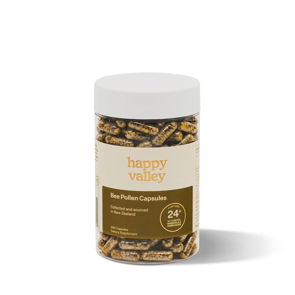 Happy Valley Bee Pollen Capsules jar