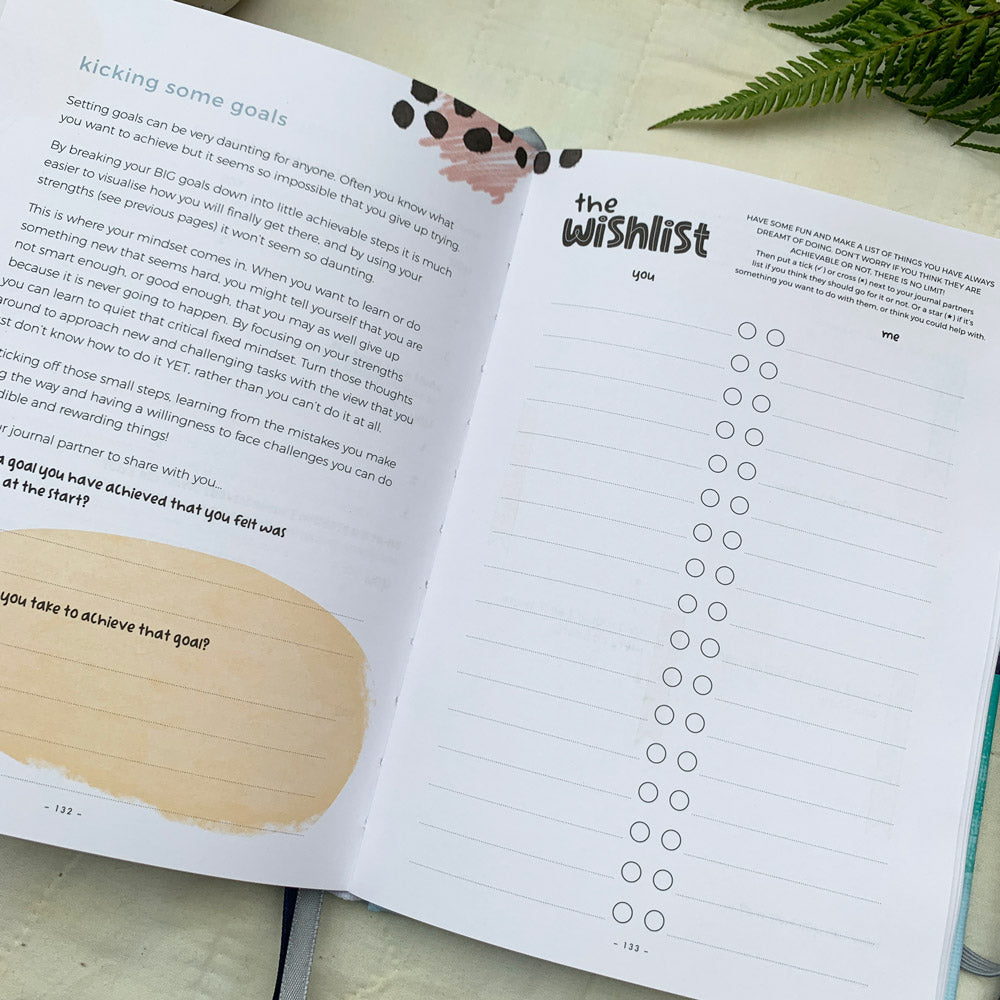 You + ME Connection Journal wish list page