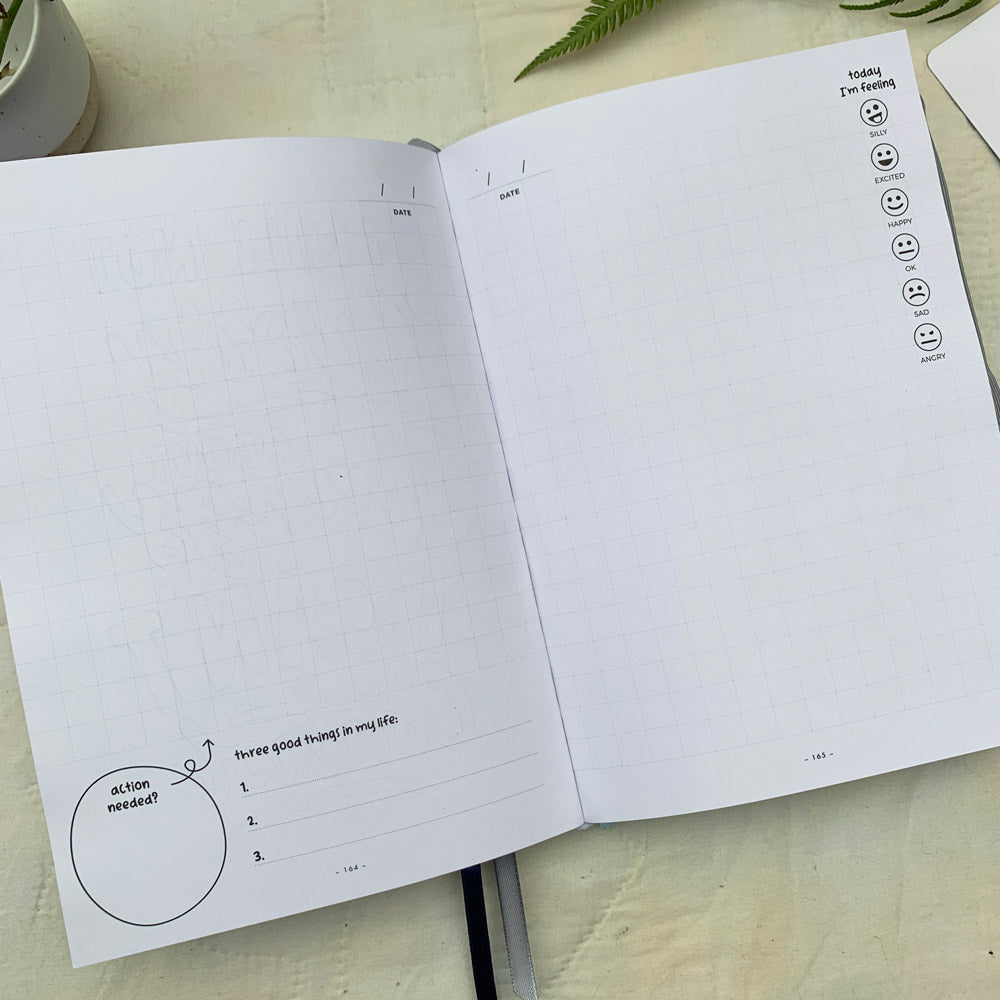 Inside pages of the You + ME Connection Journal