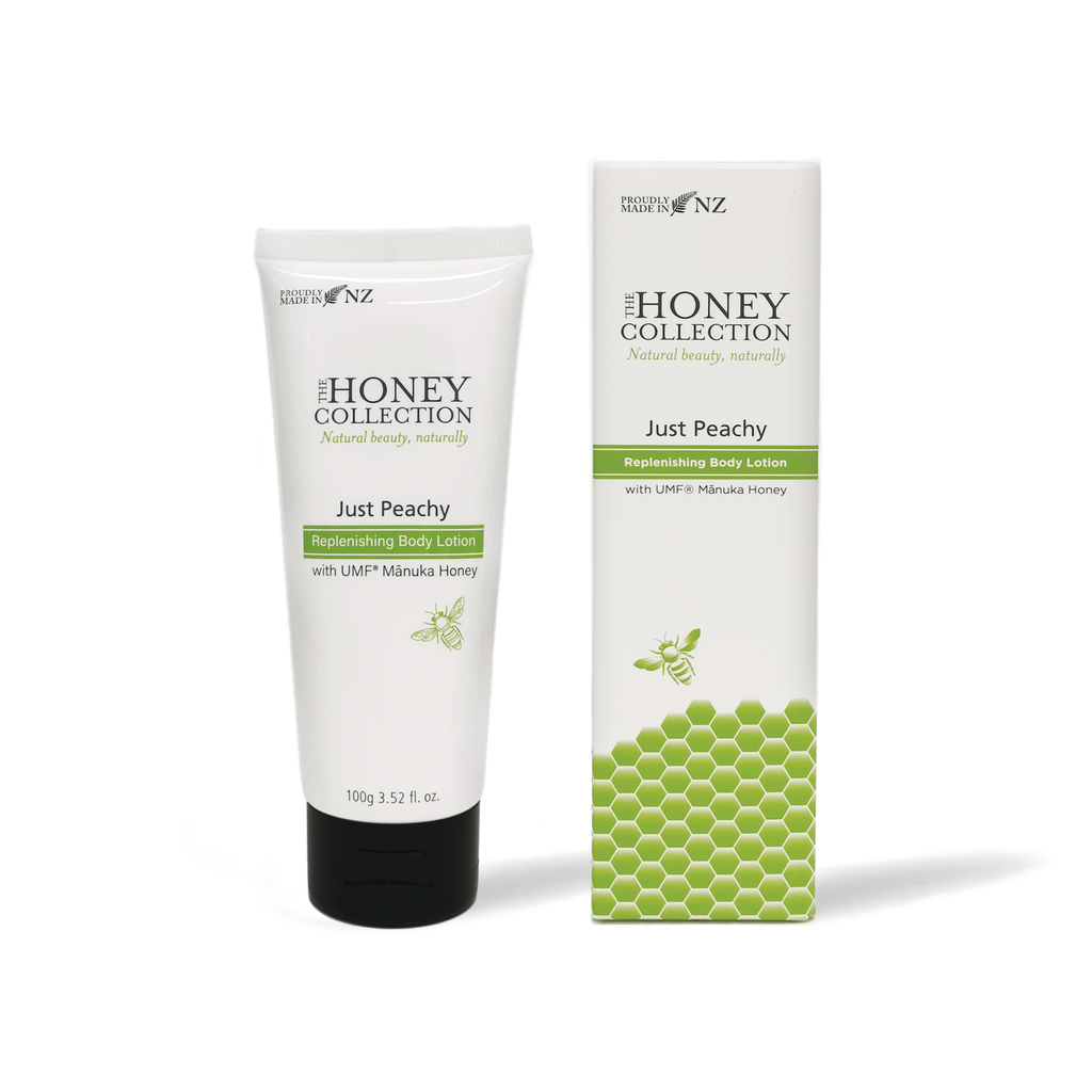 Just Peachy Body Lotion tube and box