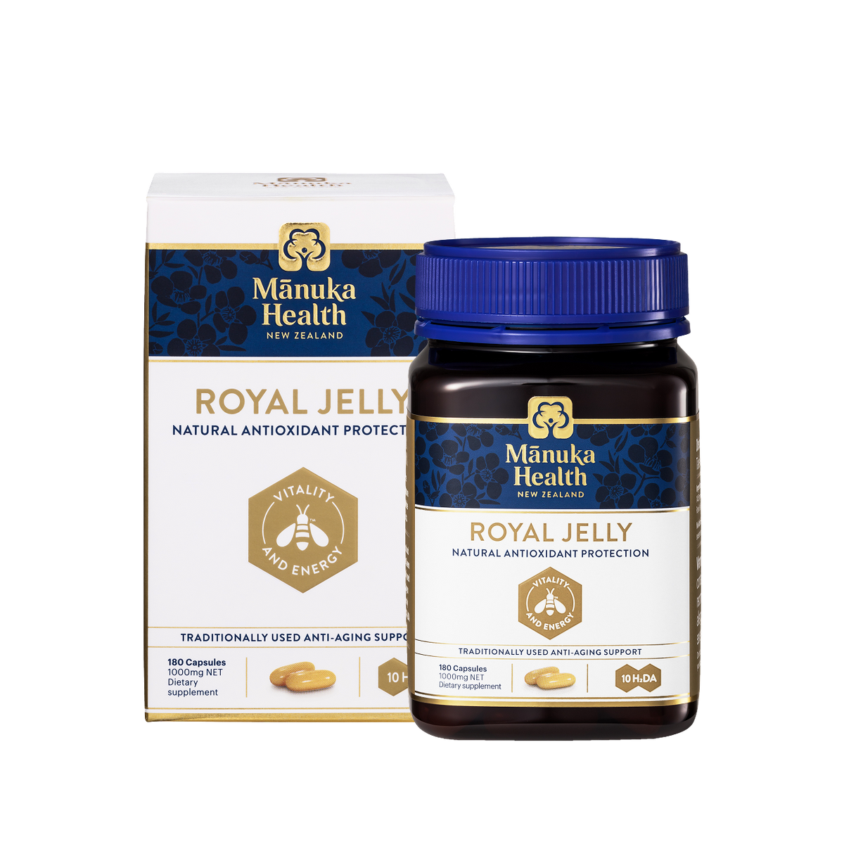 Manuka Health Royal Jelly capsules bottle and box