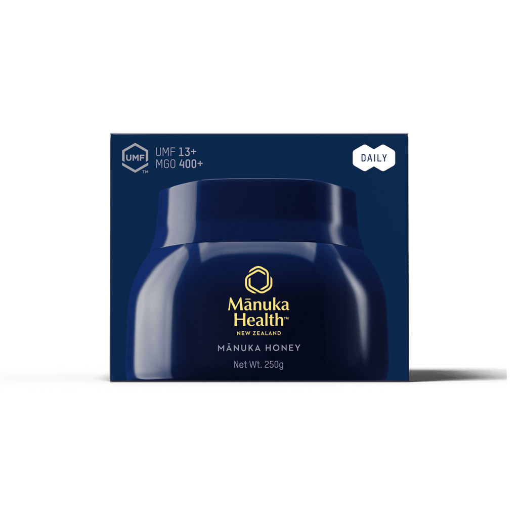 Manuka Health Daily Manuka Honey MGO 400+ jar and box