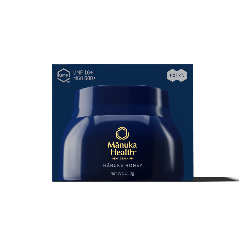 Manuka Health Manuka Honey Extra MGO 600+ jar and box