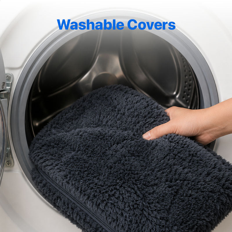 Putting a Brooklyn Ultra memory foam dog bed cover into a washing machine
