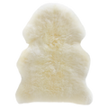 Natural white single sheepskin rug