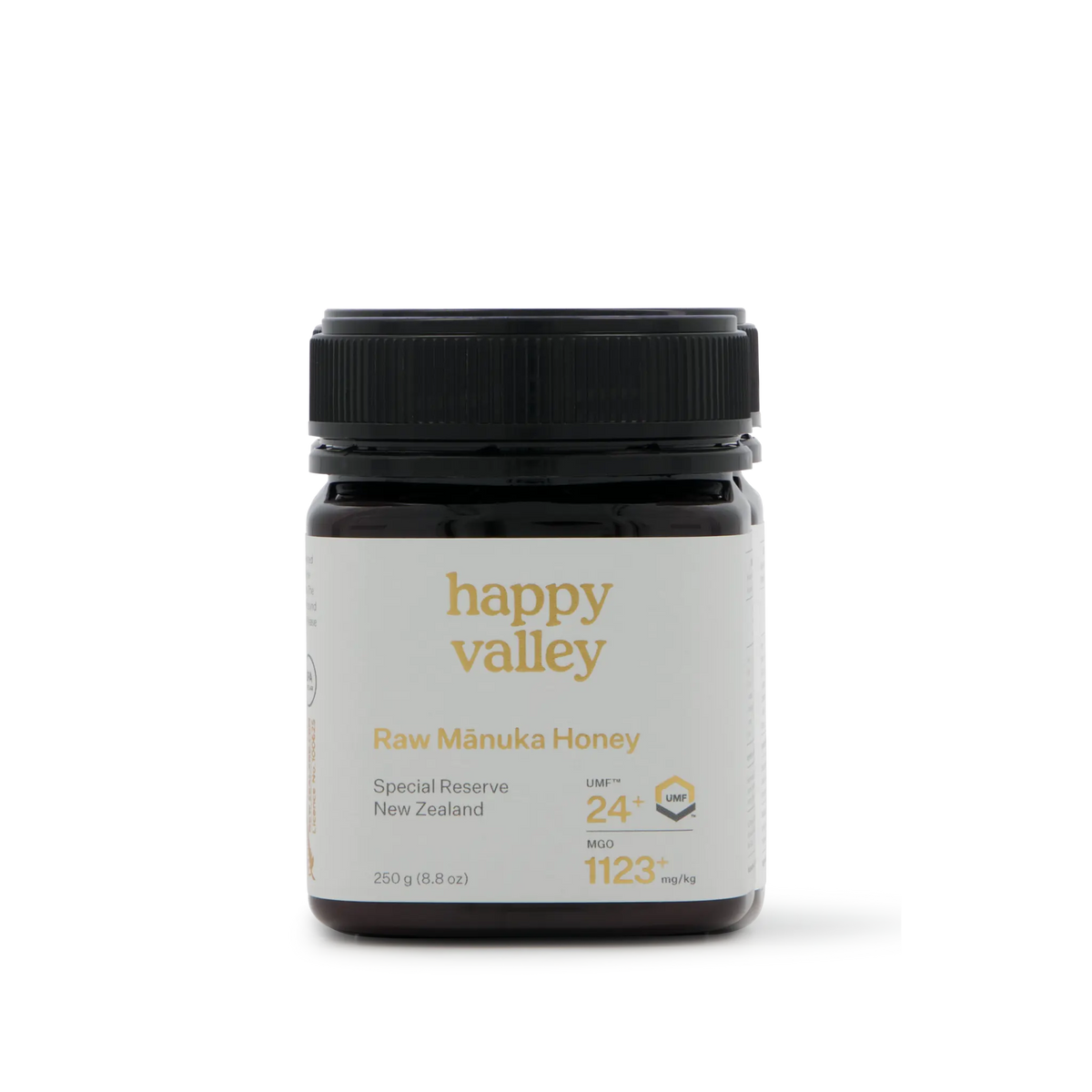 Happy Valley Mānuka Honey UMF 24+ jar