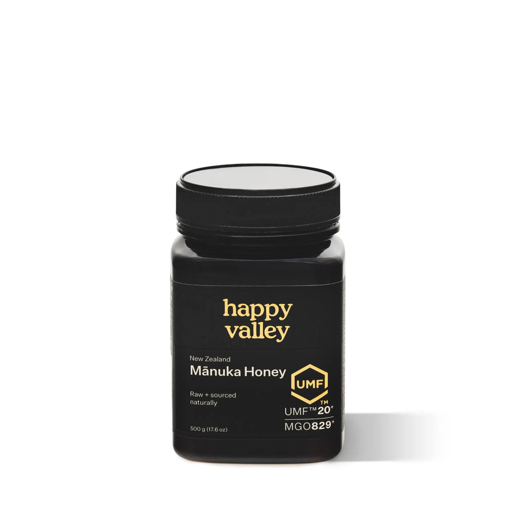 Happy Valley Mānuka Honey UMF 20+ jar