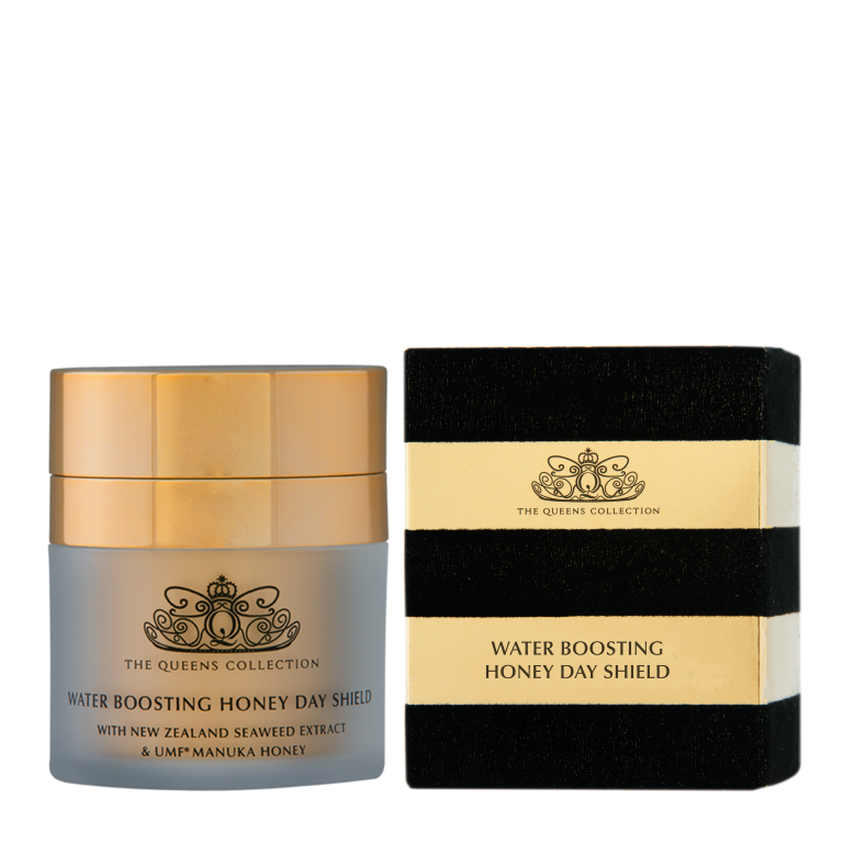 The Honey Collection day cream jar and box
