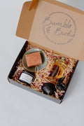 The Art of Shower Ritual Set in an open Bumble & Birdie gift box