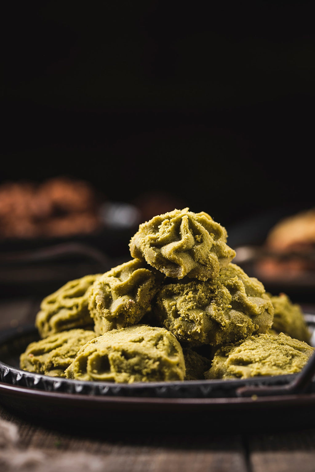 Lowrey Matcha butter cookies close-up